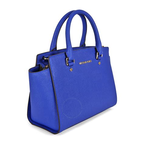 michael kors selma medium satchel electric blue|Michael Kors selma satchel.